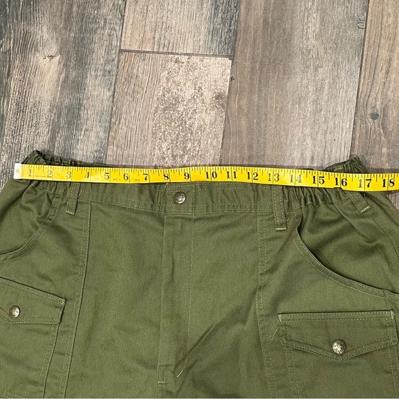 Vintage Boy Scouts of America Shorts Adult 40 Olive Green Snap Pockets Canvas - Picture 4 of 7